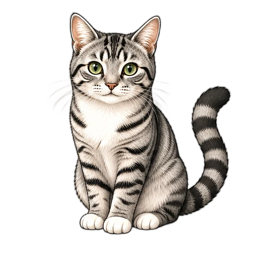 猫咪尾巴爱心动态表情