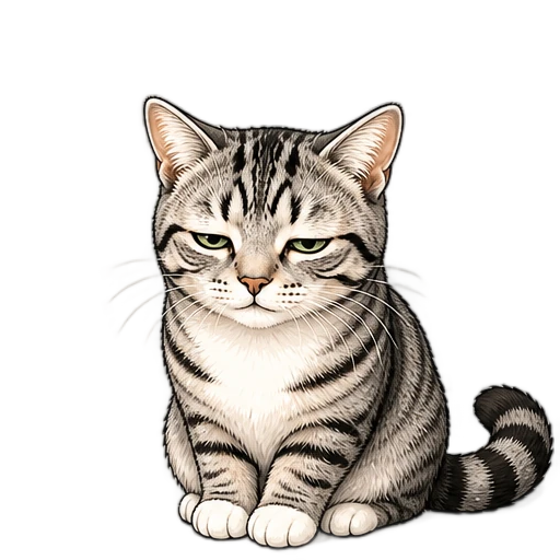 猫咪困困趴睡动态表情