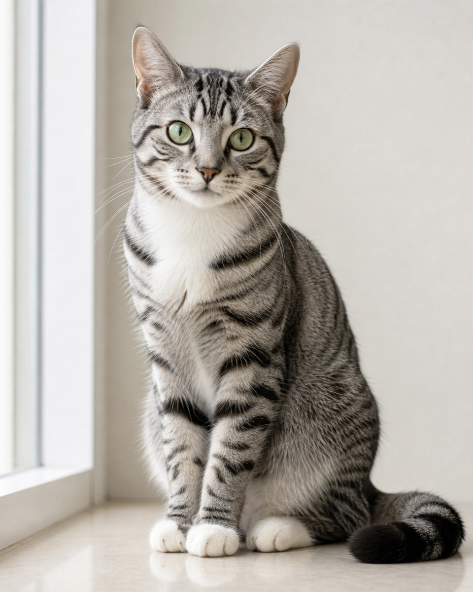一张真实猫咪照片被转换成动态卡通猫咪表情